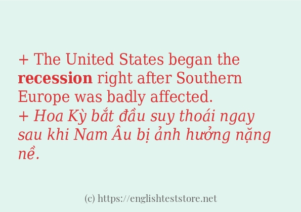 recession có bao nhiêu cách sử dụng? recession có bao nhiêu cách sử dụng?