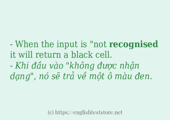 recognised cách dùng trong câu và ví dụ recognised cách dùng trong câu và ví dụ