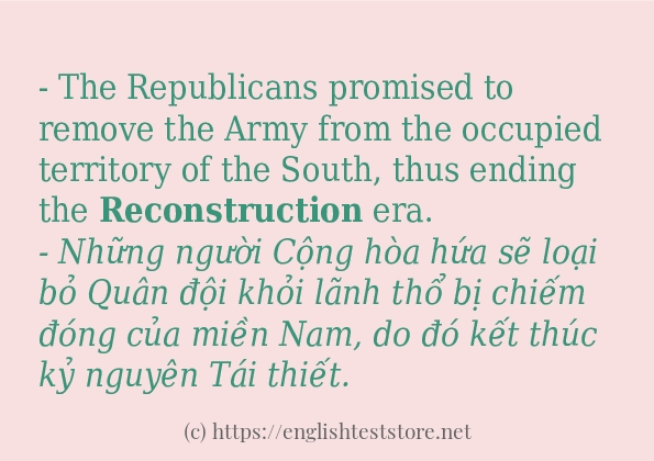 reconstruction cách dùng trong câu và ví dụ