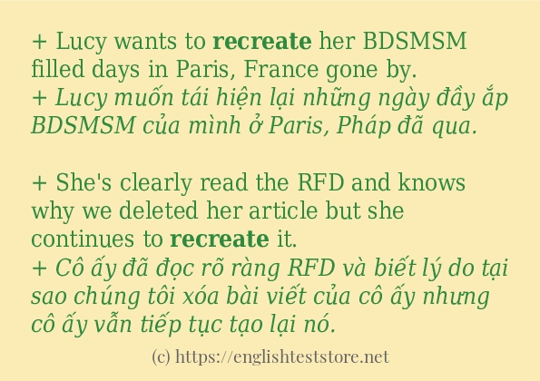 recreate sử dụng như thế nào? recreate sử dụng như thế nào?