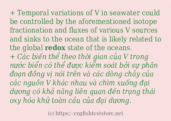 redox cách dùng và ví dụ trong câu