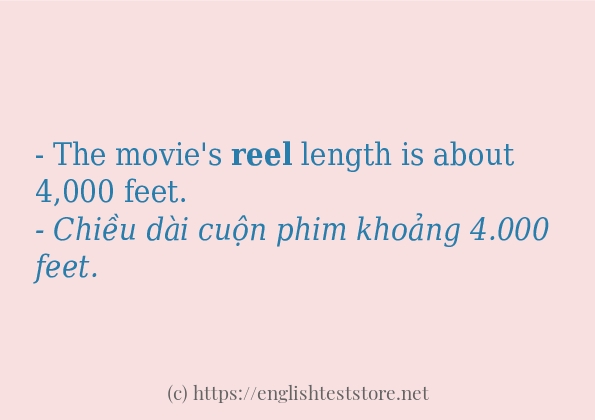 reel cách sử dụng và câu ví dụ