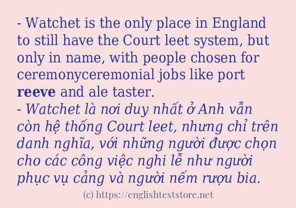 reeve cách dùng và câu ví dụ