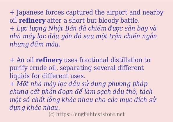 refinery cách dùng và ví dụ trong câu refinery cách dùng và ví dụ trong câu