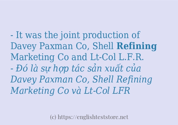 refining sử dụng như thế nào?