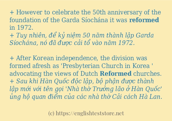 reformed có bao nhiêu cách sử dụng?