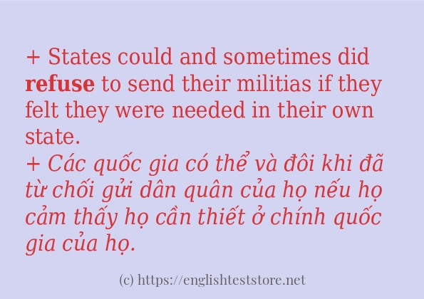 refuse dùng như thế nào?