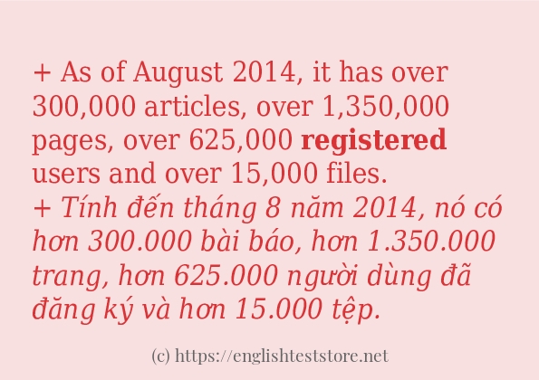 registered cách dùng trong câu và ví dụ