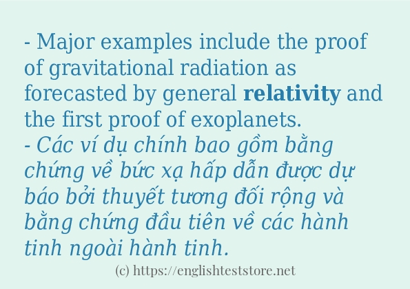 relativity các ví dụ và câu điển hình