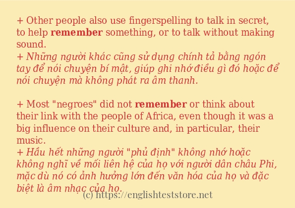 remember sử dụng như thế nào?