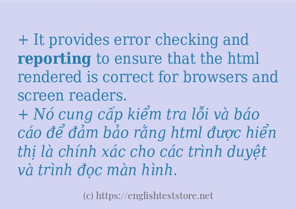 reporting sử dụng như thế nào?