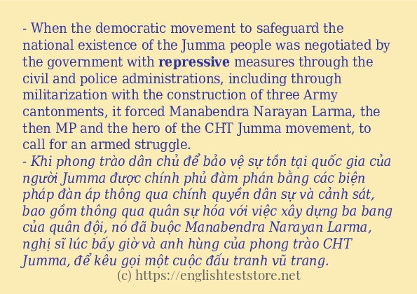 repressive các cách dùng và câu ví dụ repressive các cách dùng và câu ví dụ