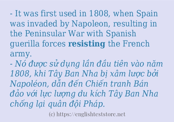 resisting dùng như thế nào?