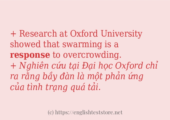 response cách dùng và câu ví dụ