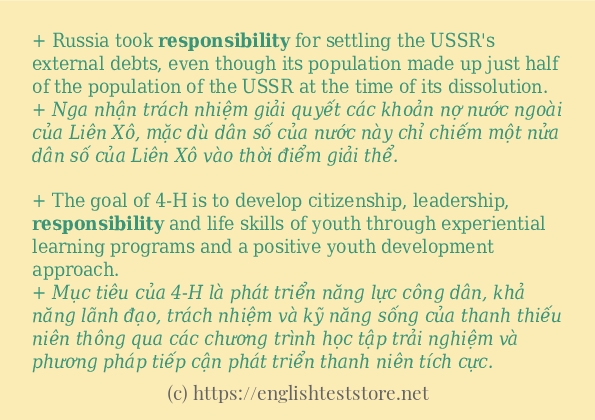 responsibility dùng như thế nào?