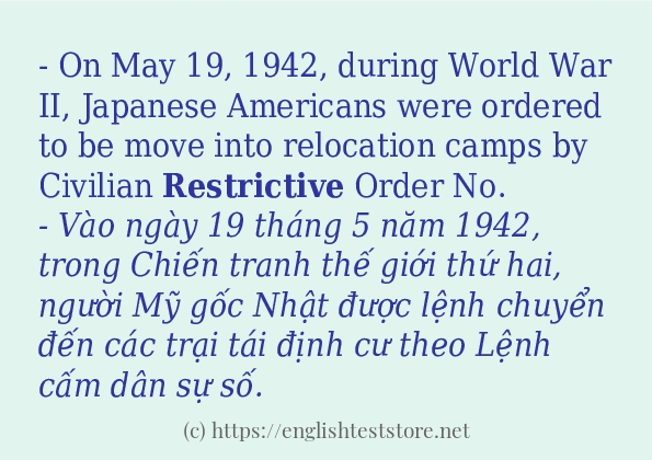 restrictive có bao nhiêu cách sử dụng?