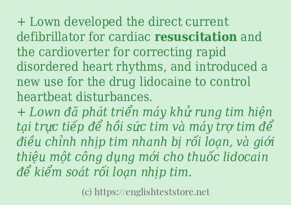 resuscitation có bao nhiêu cách dùng?