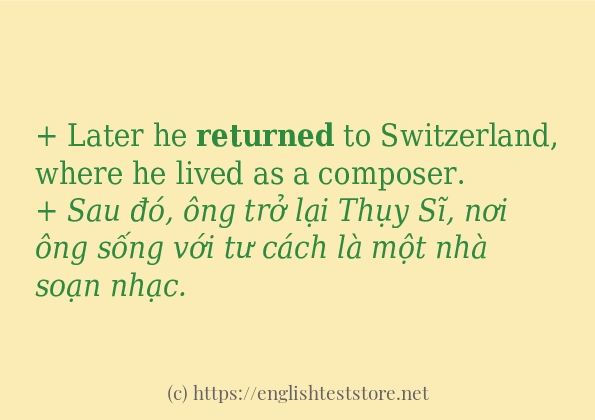 returned dùng như thế nào?