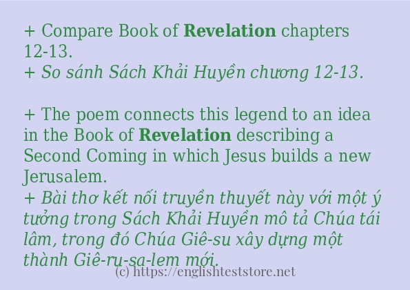 revelation các ví dụ và câu điển hình