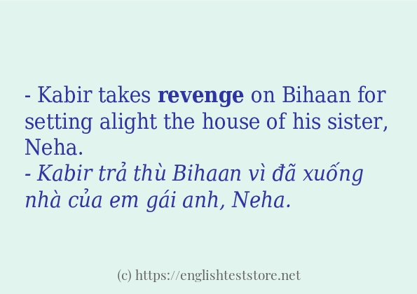 revenge các cách dùng và câu ví dụ