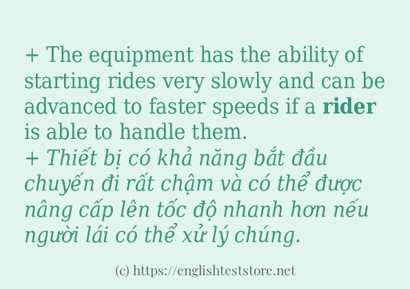 rider có bao nhiêu cách dùng? rider có bao nhiêu cách dùng?