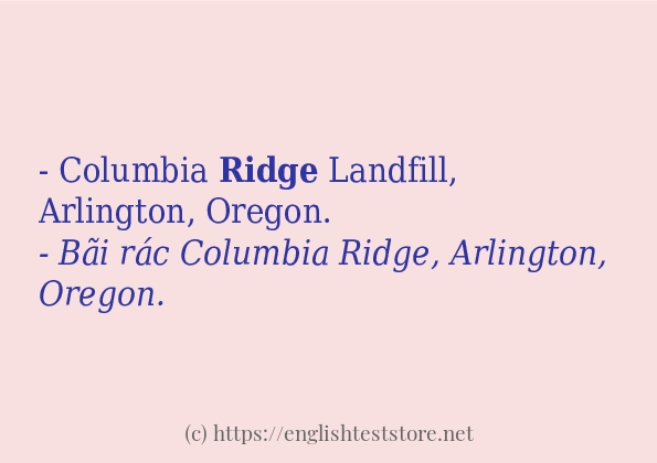 ridge câu ví dụ và cách dùng ridge câu ví dụ và cách dùng