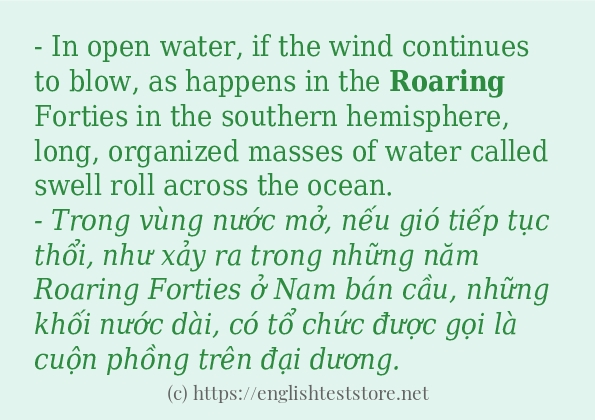 roaring sử dụng như thế nào và câu ví dụ roaring sử dụng như thế nào và câu ví dụ