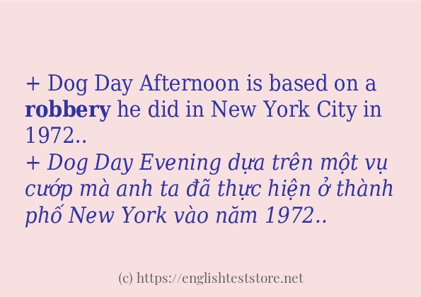 robbery các cách dùng và câu ví dụ