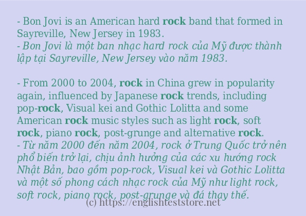 rock cách dùng và ví dụ trong câu rock cách dùng và ví dụ trong câu
