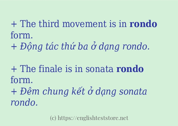 rondo có bao nhiêu cách dùng?