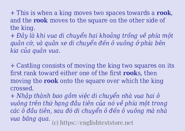 rook ví dụ và cách sử dụng trong câu