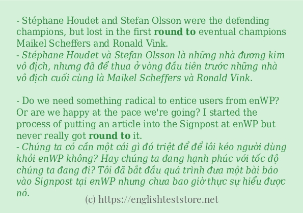 round to cách dùng trong câu và ví dụ
