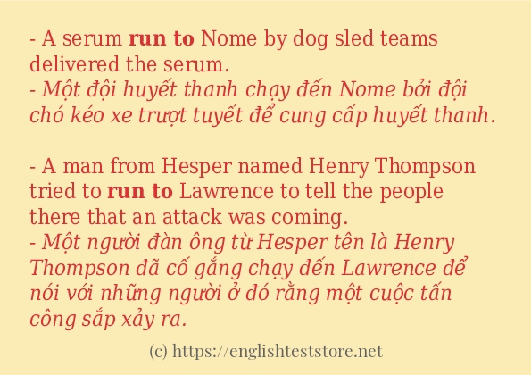 run to áp dụng trong câu và ví dụ