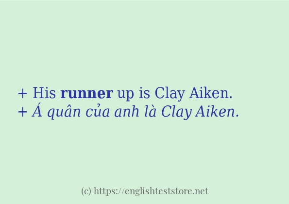 runner sử dụng thực tế trong câu