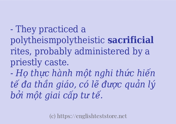 sacrificial cách dùng và câu ví dụ