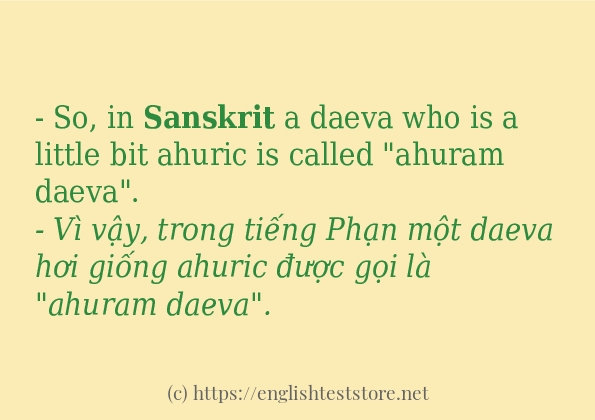 sanskrit sử dụng thực tế trong câu