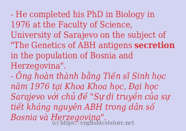secretion dùng như thế nào?
