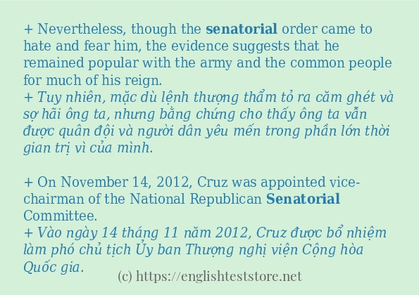senatorial có bao nhiêu cách dùng?