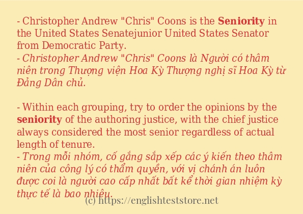 seniority có bao nhiêu cách dùng?