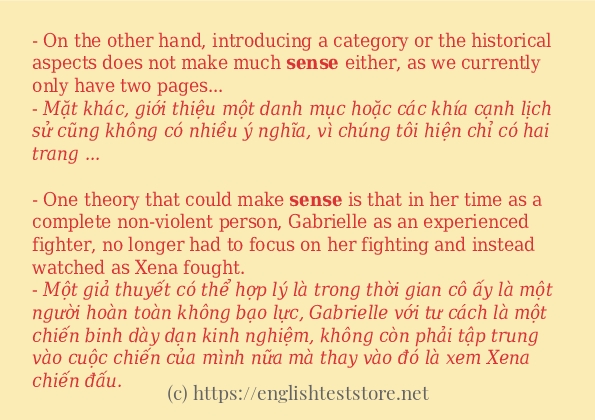 sense các cách dùng và câu ví dụ