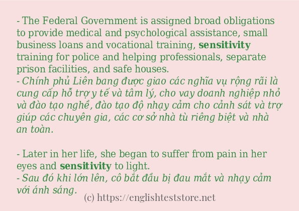sensitivity dùng như thế nào?