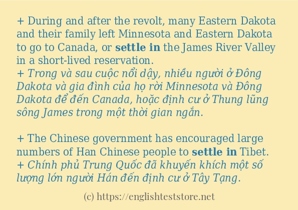 settle in có bao nhiêu cách dùng?