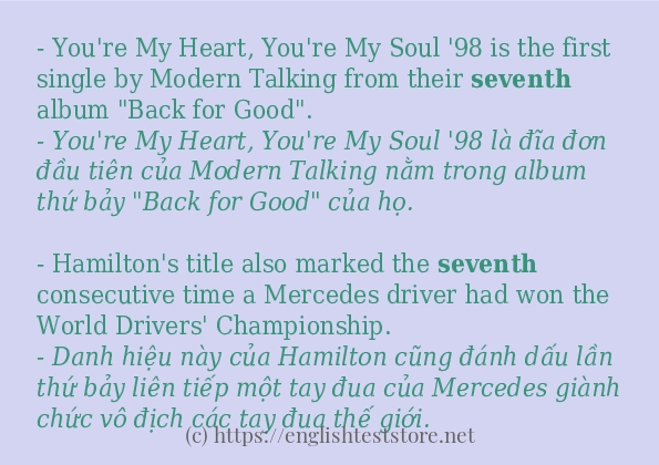 seventh sử dụng như thế nào?