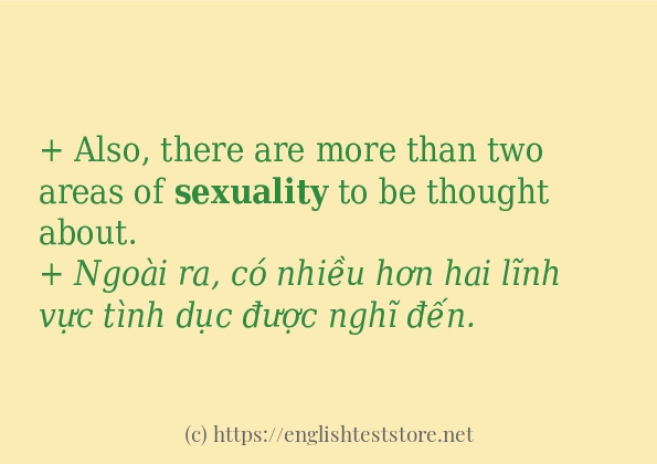 sexuality áp dụng trong câu và ví dụ