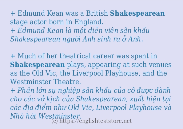 shakespearean sử dụng thực tế trong câu
