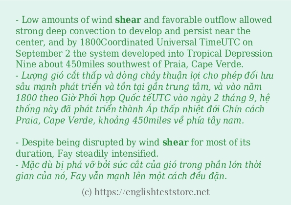 shear câu ví dụ và cách sử dụng