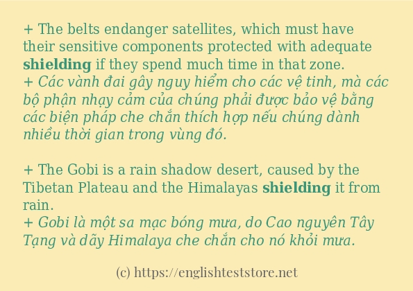 shielding ví dụ cách dùng trong câu