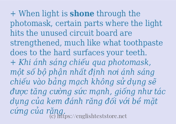 shone dùng như thế nào?