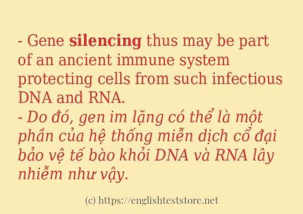 silencing ví dụ cách dùng trong câu