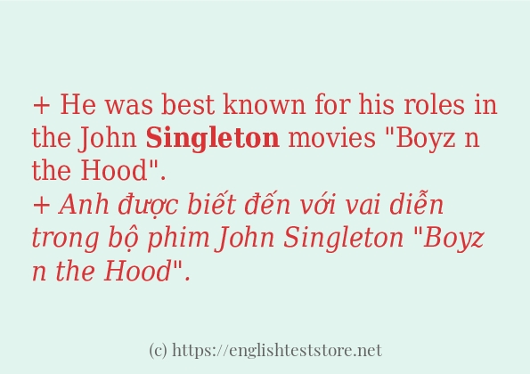 singleton cách sử dụng trong câu và ví dụ